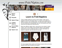 Tablet Screenshot of foldnapkins.com